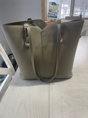 Antik Kraft Gray Pebble Leather Tote